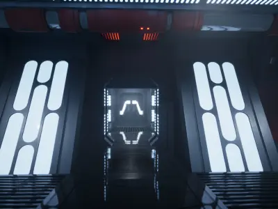 Imperial Style Corridor Asset Pack Low-poly 3D model