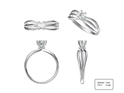 50 RING AND BAND 3D print model