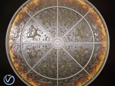 Stained glass ceiling 3D model buy