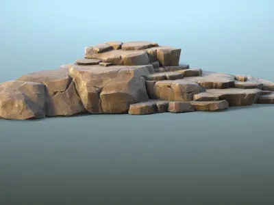  Rock Formation Set ( Vray + PBR ) 