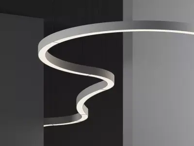 Wave and Line Hanging Lamps by Forstlight 3D model