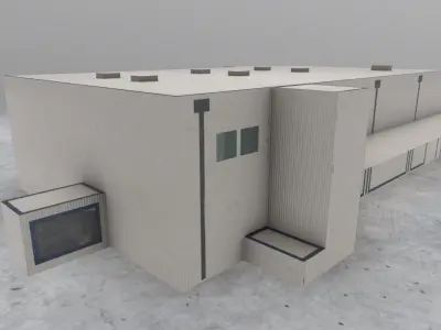 EDDB Technical Building 2 Low-poly 3D model