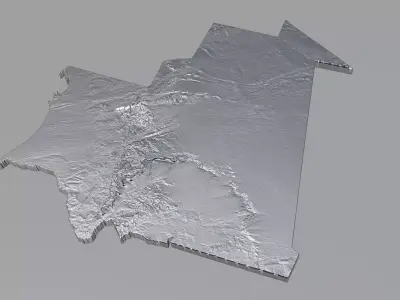 Mauritania Terrain Country 3D model