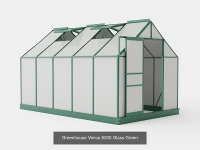Collection of Greenhouse Venus Glass Green - 4 Models 3D Model Pack