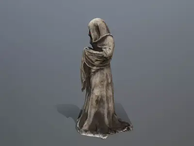 old statue  Low-poly 3D model order