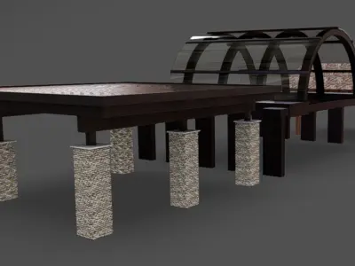 Overhang Entry 01-02-03 Low-poly 3D model