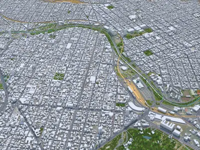 Cordoba Argentina 35km AI Low-poly 3D model