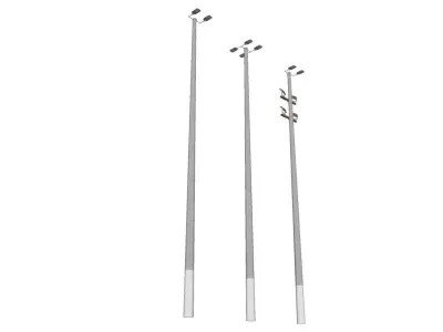 Concrete Lamp Post - Light Pole - Street Light - Group 02 3D model