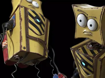 Character Flamethrower  PBR 3D model