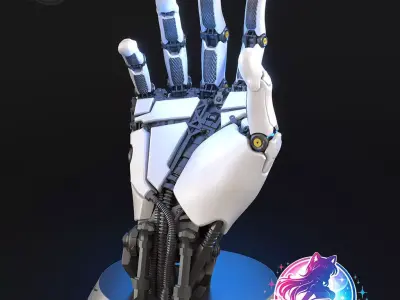 Cyberpunk Hand Statue Figurine stl printable collectable  3D print model