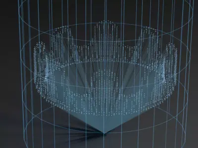 Crown hologram 3D model