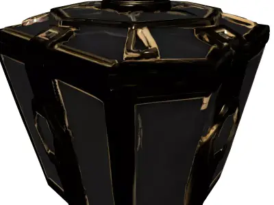 Ornate SciFi Fantasy Treasure Chest Low-poly 3D model