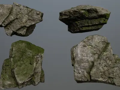 Rock Set 13 Low-poly 3D model