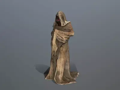 old statue  Low-poly 3D model buy