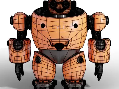 Steampunk Robot 3D model