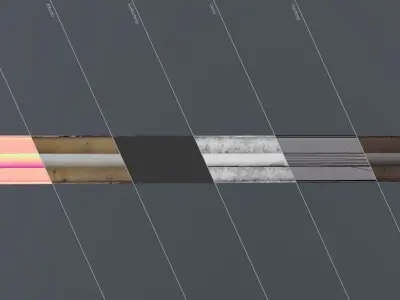 Fluorescent Lamp Low-poly 3D model