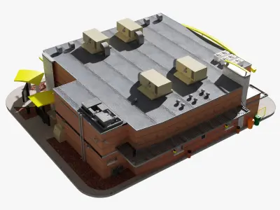  Unbranded Fast Food Building 