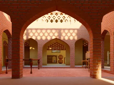 Punjab traditional haveli house  3D model