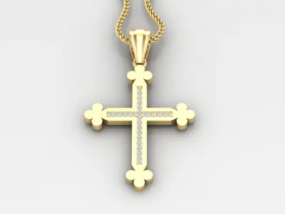 Cross Light Gold 4CP016 3DM STL 3D print model