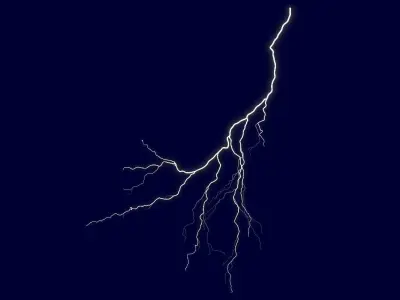Realistic 3D Lightning CA-18 Low-poly 3D model