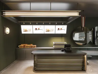 cafe and fast food 3D model