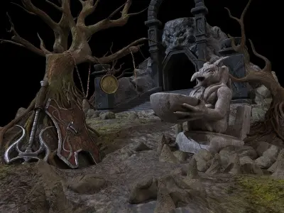 Island fantasy 3D model