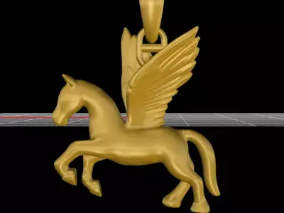Pegasus Horse Pendant 3D print model