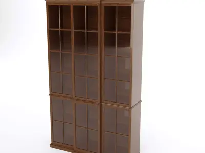Bookcase with Glass Front 3D model