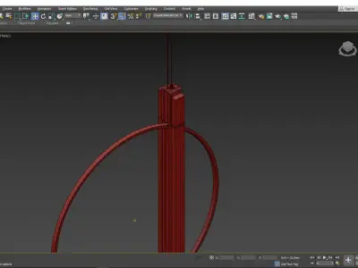 HORIZON pair of circular light fixtures Low-poly 3D model