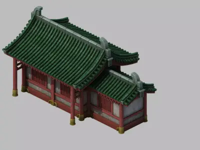 Game Building - Yan overlooking the house 01 3D model