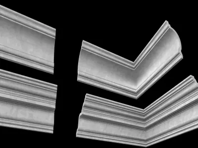 Plasterboard window frame in shapes and sizes 3D model