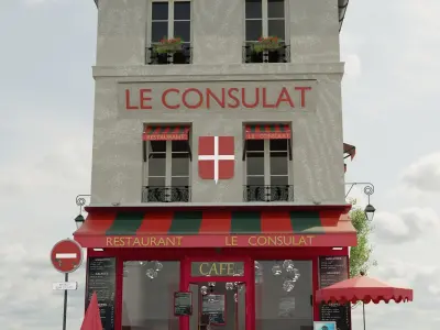 le consulat paris restaurant 3D model