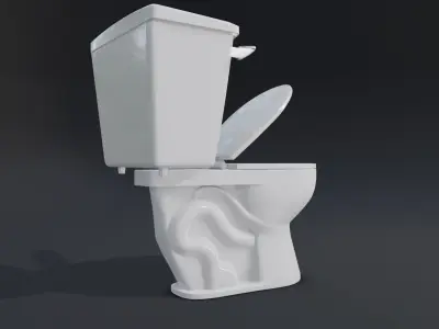 bathroom toilet Low-poly 3D model