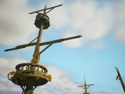 Slum Island Low-poly 3D model