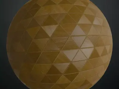 Polished Triangular Oak Parquet Flooring PBR Seamless Texture