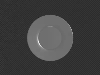 Trash Can Low-poly 3D model 11