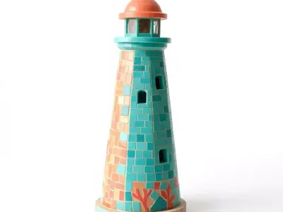 Mosaic Lighthouse model pack Low-poly 3D model