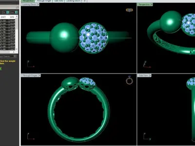 Women Wedding Engagement Ring 70 3D print model