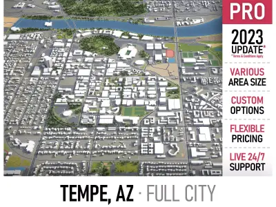 Tempe  Low-poly 3D model