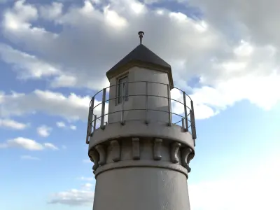 Stumholmen Light-house V2 Low-poly 3D model