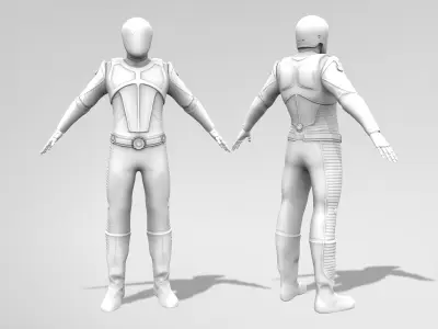 Isaac Android Robot Low-poly 3D model