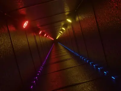 SCIFI TUNNEL 3D model