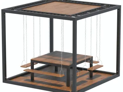 Swing Table Set 2 3D model