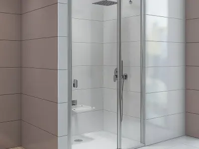Shower doors Ravak Chrome 3D model