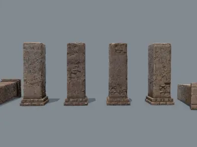 old ruin Low-poly 3D model