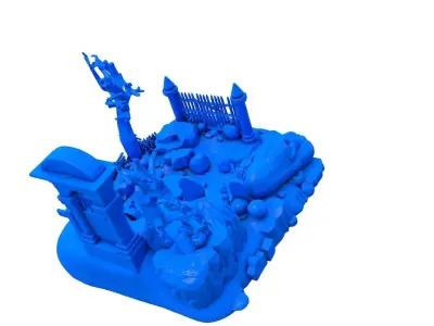 Halloween Ghost -  Haunted House -  Halloween Graveyard  3D print model