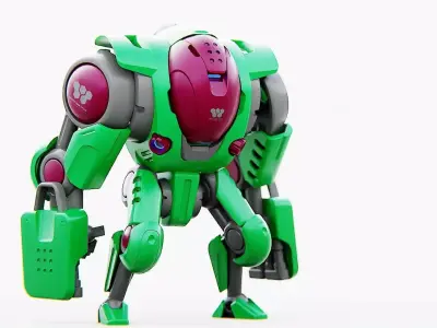 BATTLE DROID S-200   RIGGED 3D model