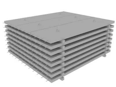 steel reinforced concrete sheet in thailand Low-poly 3D model