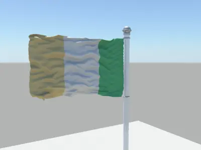 Ireland flag 3D model