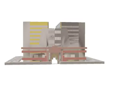 school building 3D model 88
